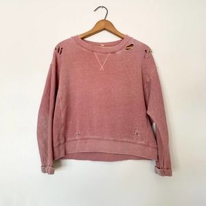 American Eagle Distressed Crop Top Small